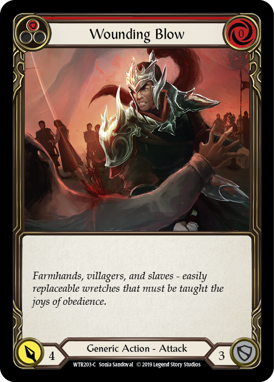 Flesh and Blood TCG | Wounding Blow (Red) [WTR203-C] (Welcome to Rathe)  Alpha Print Normal | The Nerd Merchant