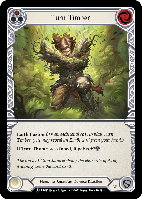 Flesh and Blood TCG | Turn Timber (Red) [U-ELE010] (Tales of Aria Unlimited)  Unlimited Rainbow Foil | The Nerd Merchant