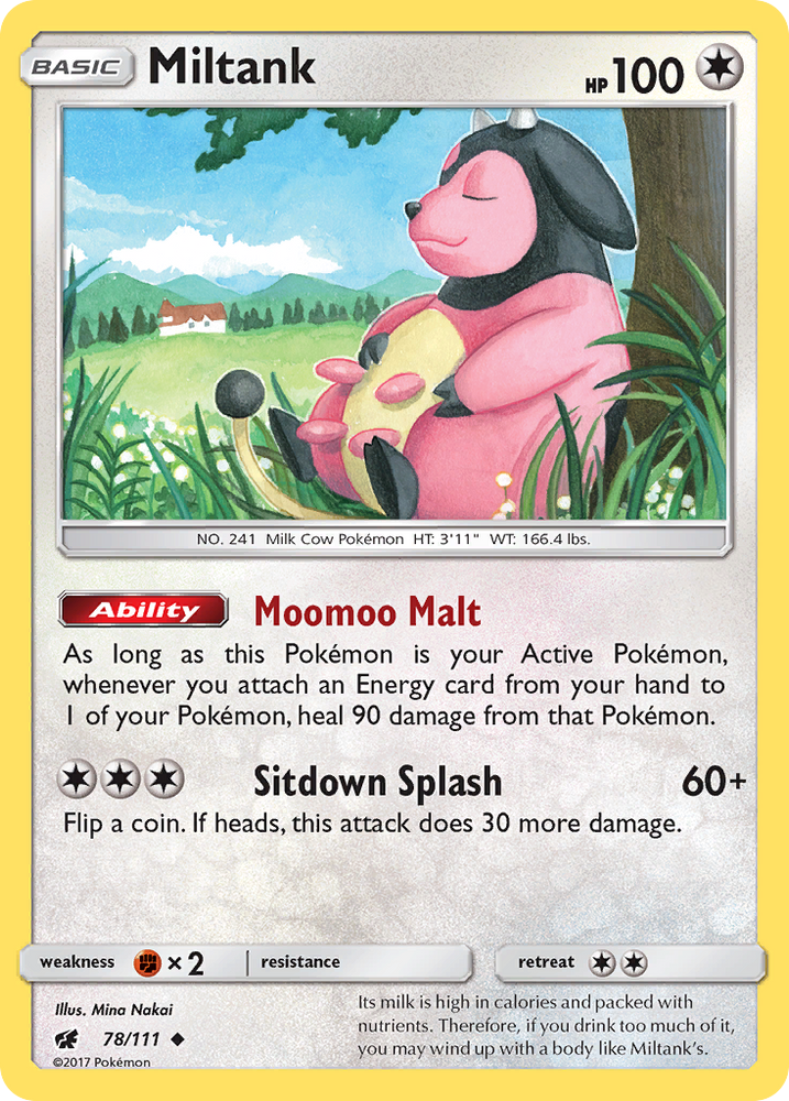 Pokemon | Miltank (78/111) [Sun & Moon: Crimson Invasion] | The Nerd Merchant