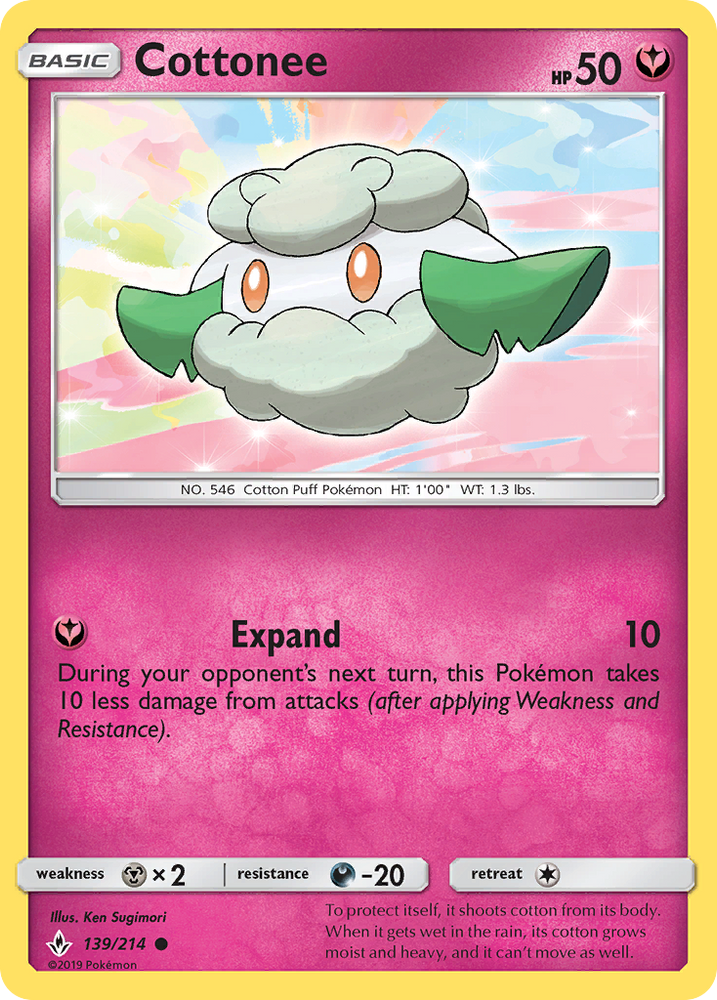 Pokemon | Cottonee (139/214) [Sun & Moon: Unbroken Bonds] | The Nerd Merchant