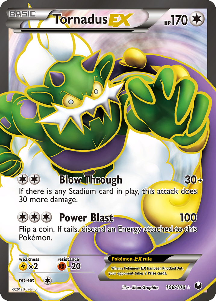 Pokemon | Tornadus EX (108/108) [Black & White: Dark Explorers] | The Nerd Merchant