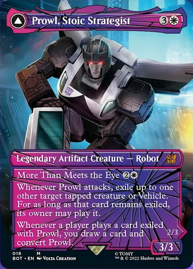 Magic | Prowl, Stoic Strategist // Prowl, Pursuit Vehicle (Shattered Glass) [Transformers] | The Nerd Merchant
