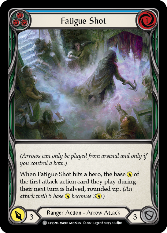 Flesh and Blood TCG | Fatigue Shot (Blue) [EVR096] (Everfest)  1st Edition Rainbow Foil | The Nerd Merchant