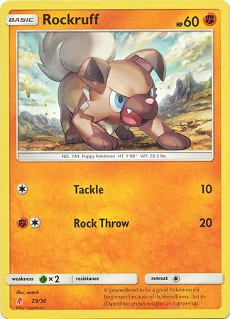 Pokemon | Rockruff (29/30) [Sun & Moon: Trainer Kit - Lycanroc] | The Nerd Merchant