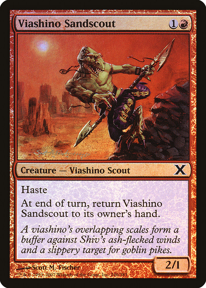 Magic | Viashino Sandscout (Premium Foil) [Tenth Edition] | The Nerd Merchant