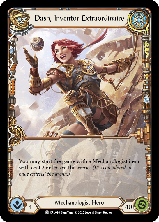 Flesh and Blood TCG | Dash, Inventor Extraordinaire [CRU098] (Crucible of War)  1st Edition Normal | The Nerd Merchant