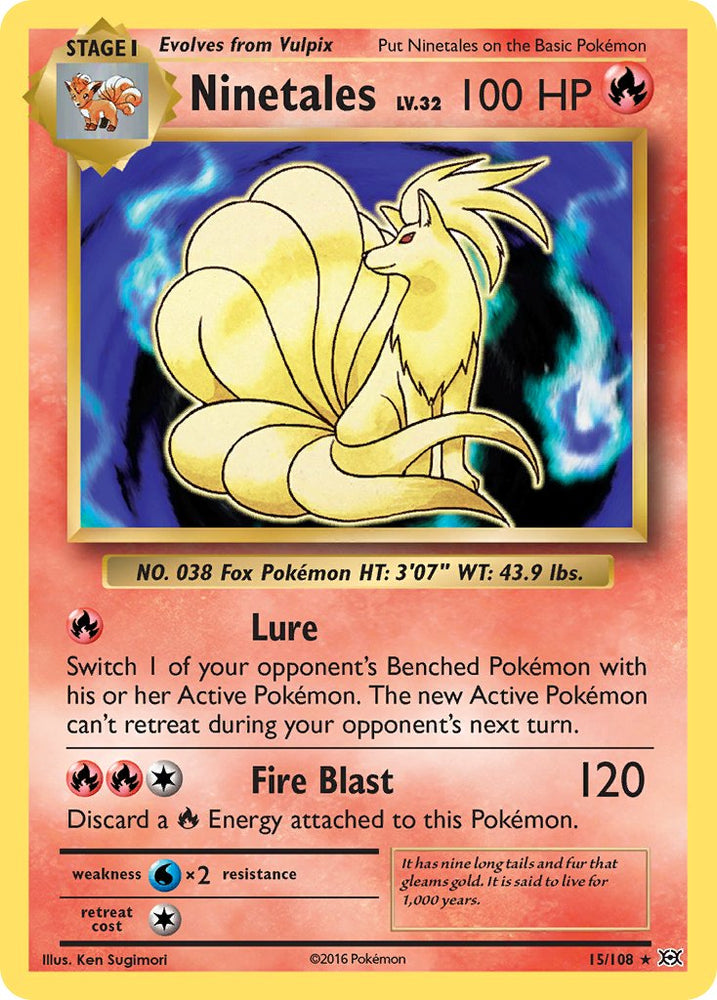 Pokemon | Ninetales (15/108) (Theme Deck Exclusive) [XY: Evolutions] | The Nerd Merchant
