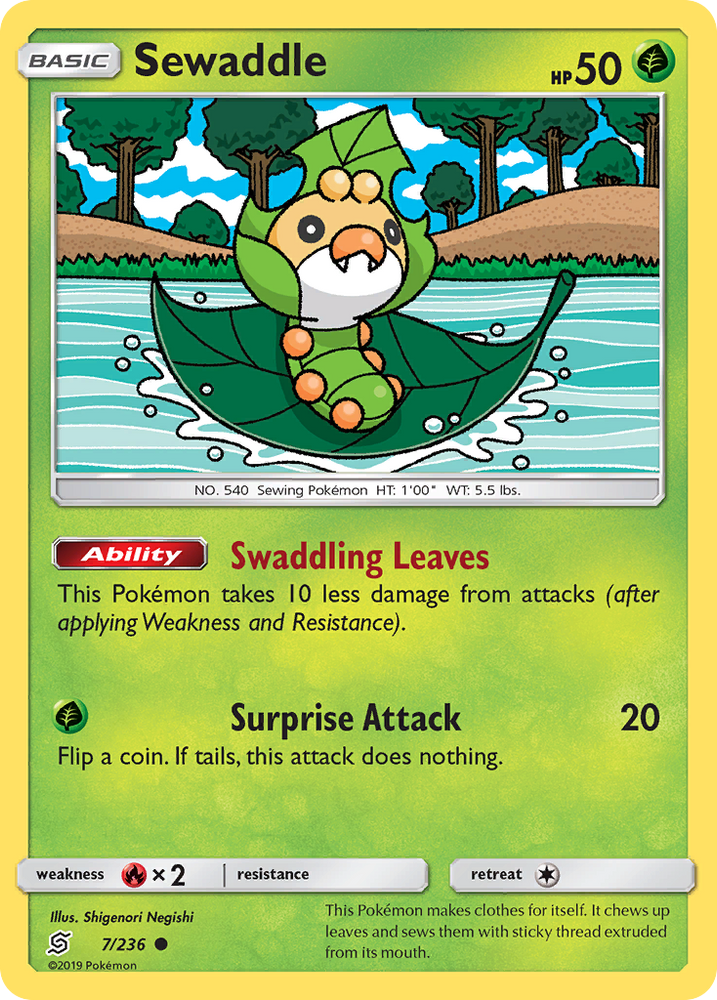Pokemon | Sewaddle (7/236) [Sun & Moon: Unified Minds] | The Nerd Merchant