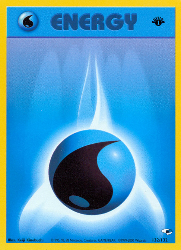 Pokemon | Water Energy (132/132) [Gym Heroes 1st Edition] | The Nerd Mechant