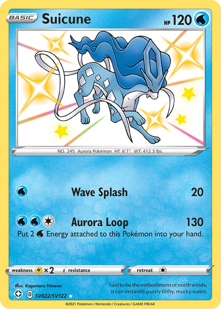 Pokemon | Suicune (SV022/SV122) [Sword & Shield: Shining Fates] | The Nerd Merchant