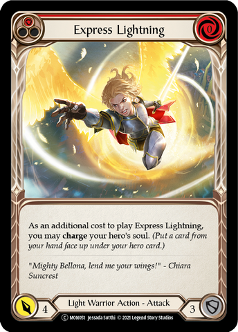 Express Lightning (Red) [U-MON051-RF] (Monarch Unlimited)  Unlimited Rainbow Foil