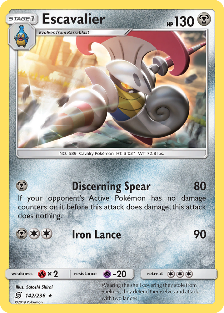Pokemon | Escavalier (142/236) [Sun & Moon: Unified Minds] | The Nerd Merchant
