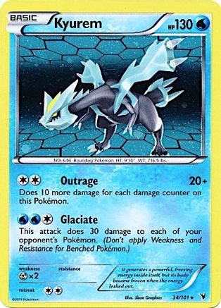 Pokemon | Kyurem (34/101) (Cosmos Holo) [Black & White: Noble Victories] | The Nerd Merchant