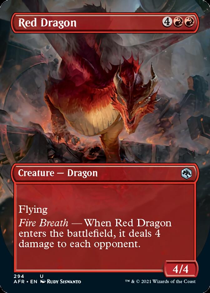 Magic | Red Dragon (Borderless Alternate Art) [Dungeons & Dragons: Adventures in the Forgotten Realms] | The Nerd Merchant