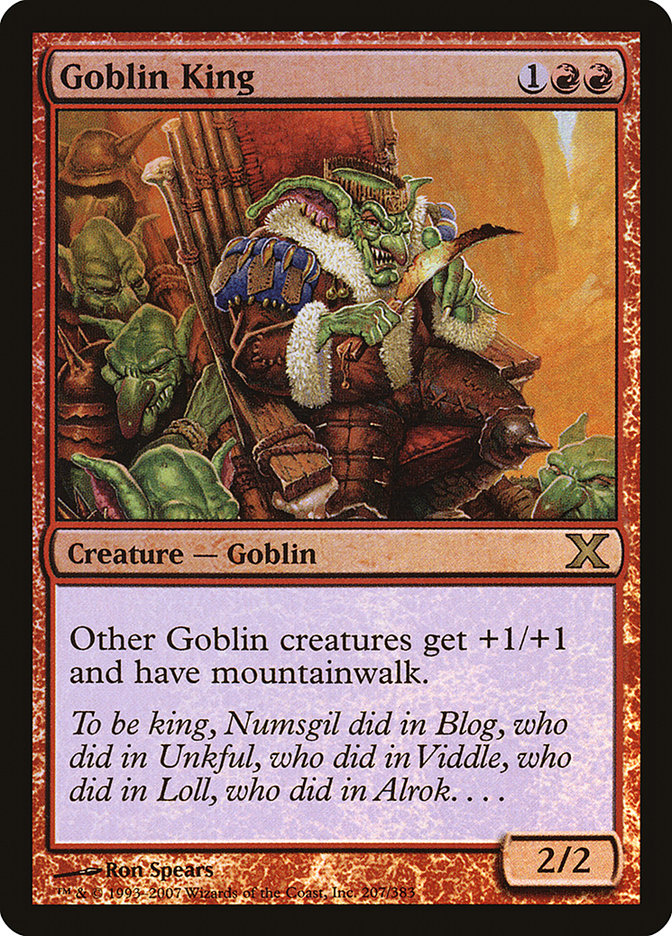 Magic | Goblin King (Premium Foil) [Tenth Edition] | The Nerd Merchant