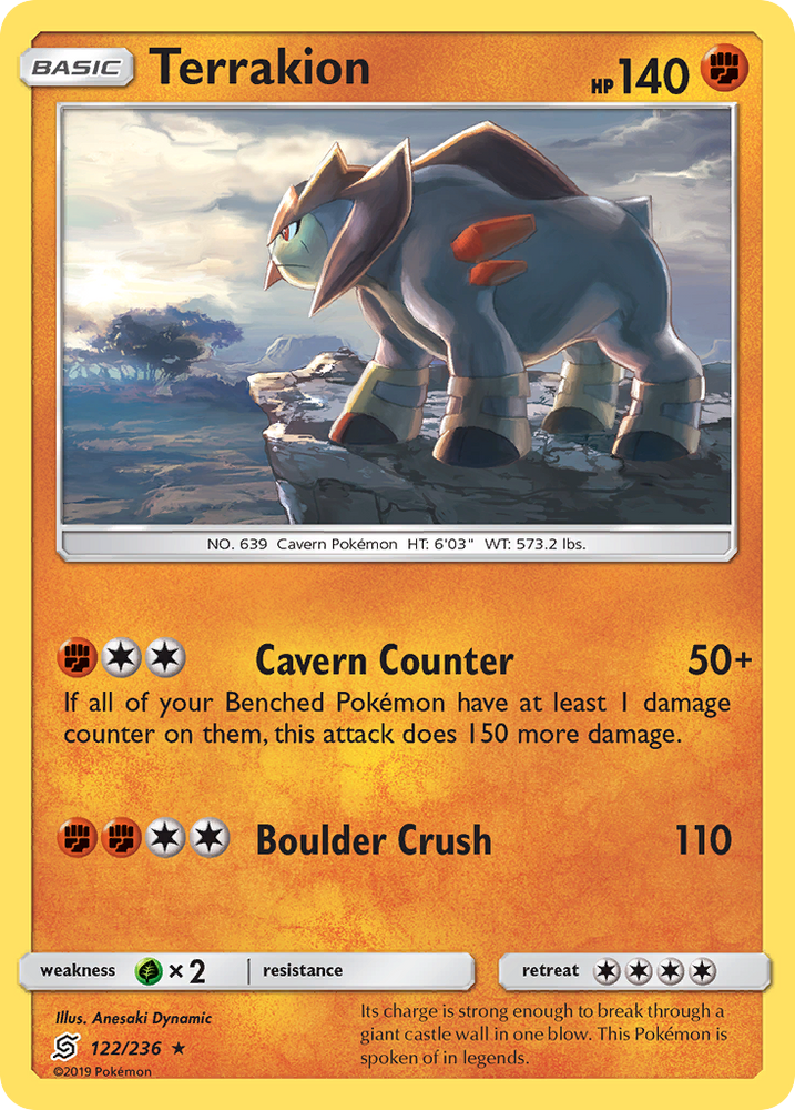 Pokemon | Terrakion (122/236) [Sun & Moon: Unified Minds] | The Nerd Merchant