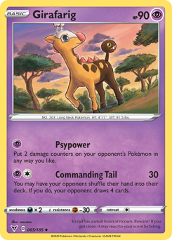 Pokemon | Girafarig (065/185) [Sword & Shield: Vivid Voltage] | The Nerd Merchant