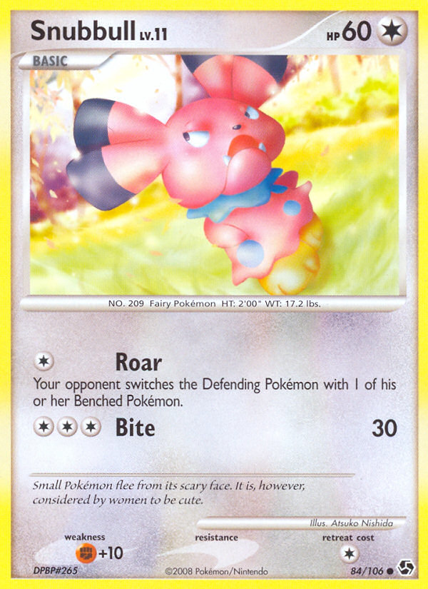 Pokemon | Snubbull (84/106) [Diamond & Pearl: Great Encounters] | The Nerd Merchant