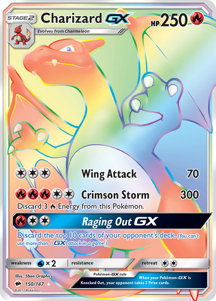 Pokemon | Charizard GX (150/147) [Sun & Moon: Burning Shadows] | The Nerd Merchant