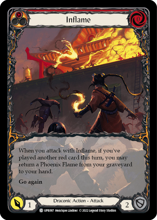 Flesh and Blood TCG | Inflame (Extended Art) [UPR097] (Uprising)  Rainbow Foil | The Nerd Merchant