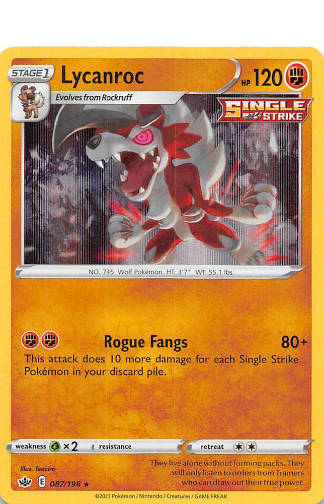 Pokemon | Lycanroc (087/198) [Sword & Shield: Chilling Reign] | The Nerd Merchant