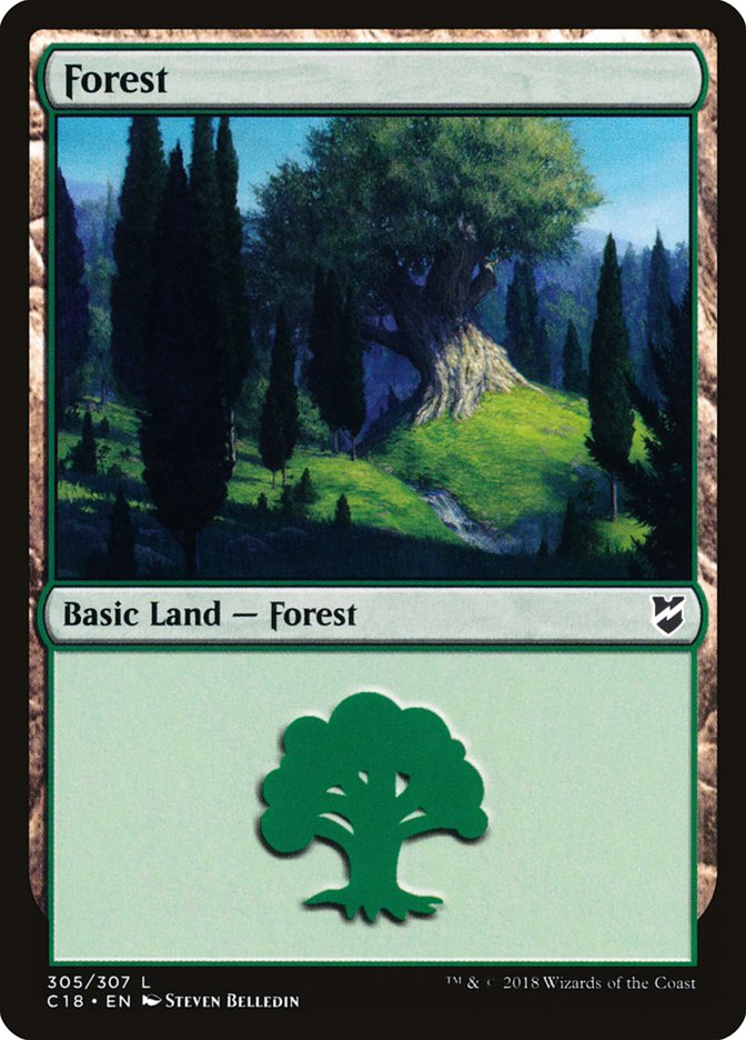 Magic | Forest (305) [Commander 2018] | The Nerd Merchant