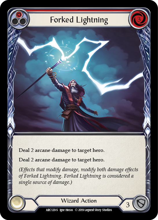 Flesh and Blood TCG | Forked Lightning [ARC120-S] (Arcane Rising)  1st Edition Normal | The Nerd Merchant