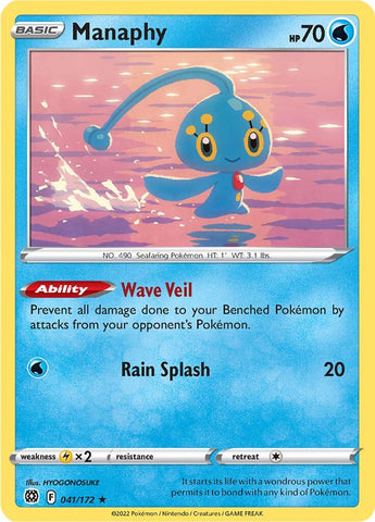 Pokemon | Manaphy (041/172) [Sword & Shield: Brilliant Stars] | The Nerd Merchant