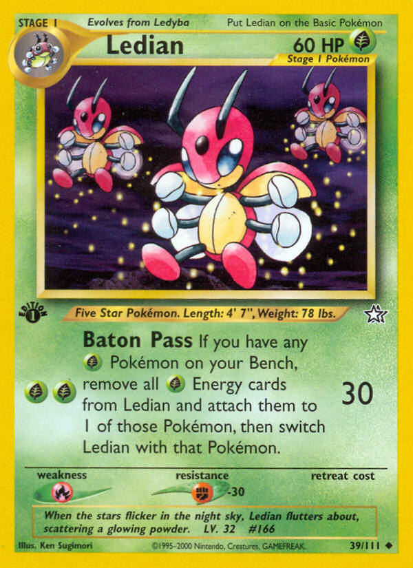 Pokemon | Ledian (39/111) [Neo Genesis 1st Edition] | The Nerd Merchant