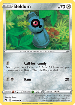 Pokemon | Beldum (116/185) [Sword & Shield: Vivid Voltage] | The Nerd Merchant