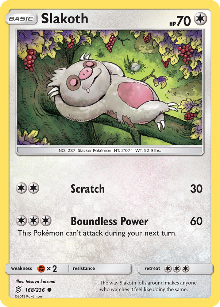 Pokemon | Slakoth (168/236) [Sun & Moon: Unified Minds] | The Nerd Merchant