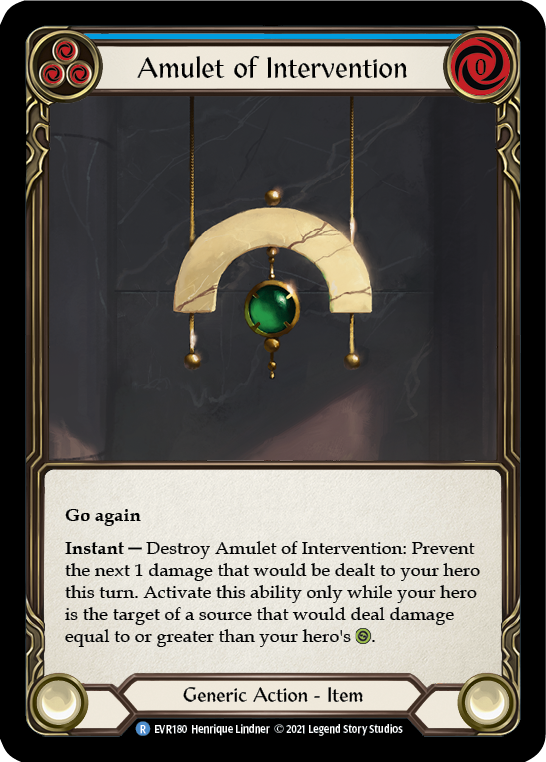 Flesh and Blood TCG | Amulet of Intervention [EVR180] (Everfest)  1st Edition Cold Foil | The Nerd Merchant