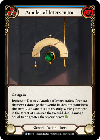Flesh and Blood TCG | Amulet of Intervention [EVR180] (Everfest)  1st Edition Cold Foil | The Nerd Merchant