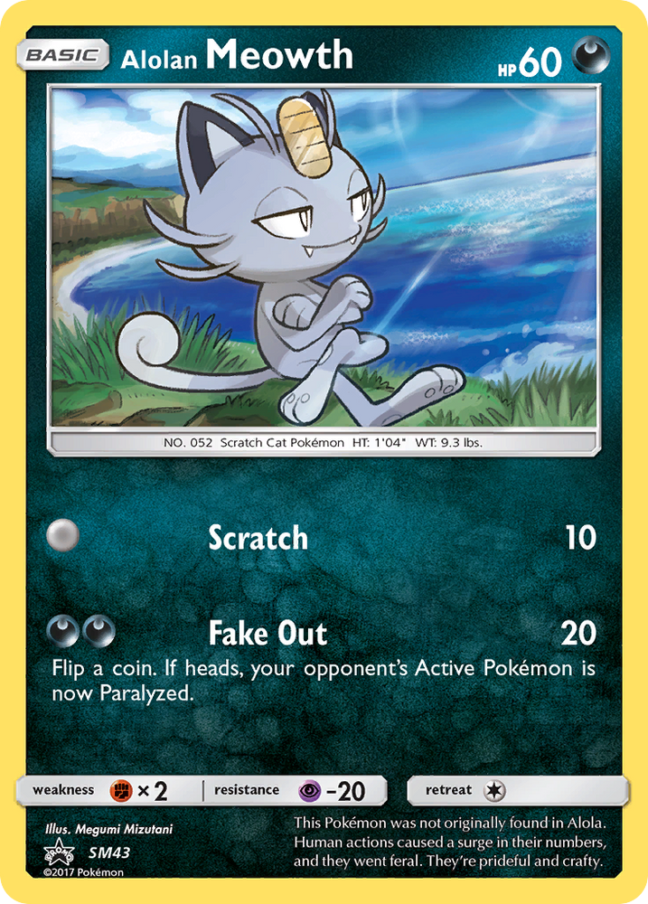 Pokemon | Alolan Meowth (SM43) [Sun & Moon: Black Star Promos] | The Nerd Merchant