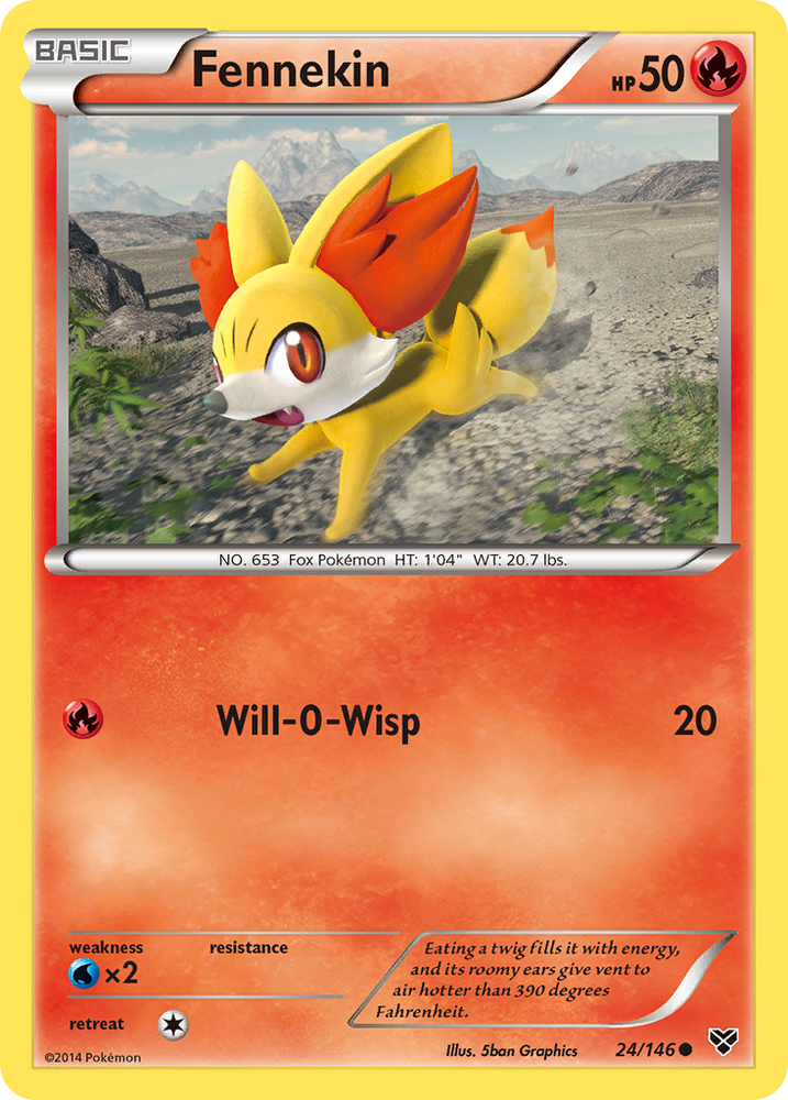 Pokemon | Fennekin (24/146) [XY: Base Set] | The Nerd Merchant