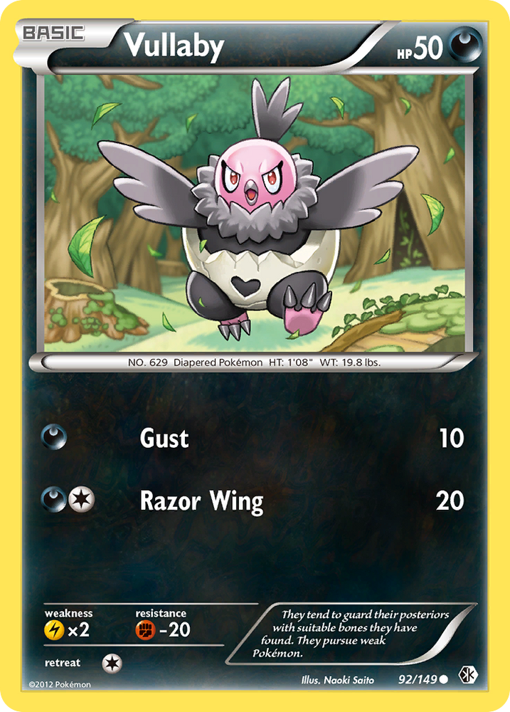 Pokemon | Vullaby (92/149) [Black & White: Boundaries Crossed] | The Nerd Merchant
