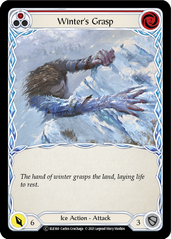 Flesh and Blood TCG | Winter's Grasp (Red) [U-ELE160] (Tales of Aria Unlimited)  Unlimited Rainbow Foil | The Nerd Merchant