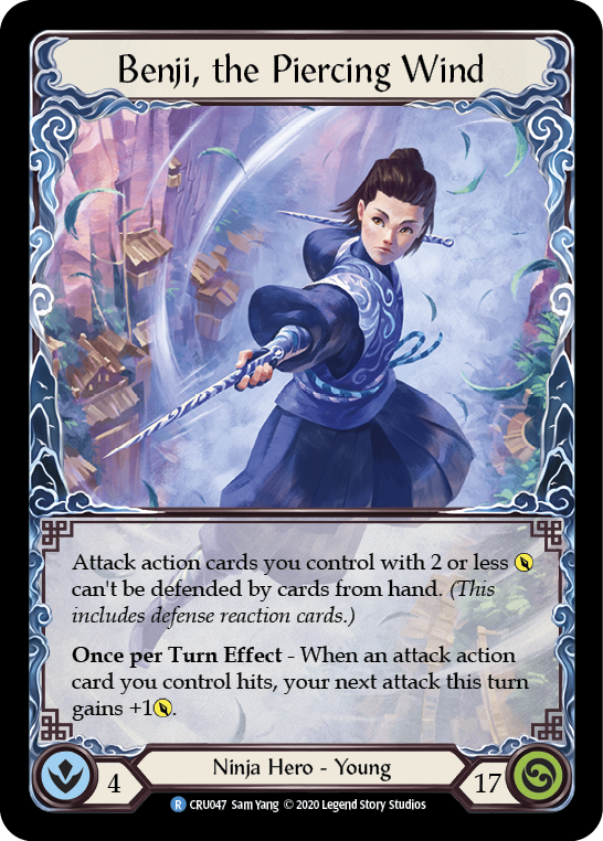 Flesh and Blood TCG | Benji, the Piercing Wind [CRU047] (Crucible of War)  1st Edition Normal | The Nerd Merchant