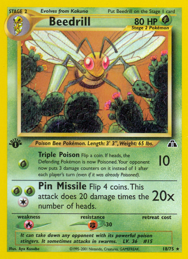 Pokemon | Beedrill (18/75) [Neo Discovery 1st Edition] | The Nerd Merchant