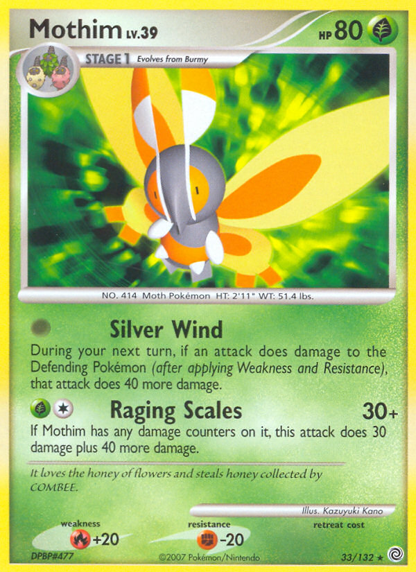 Pokemon | Mothim (33/132) [Diamond & Pearl: Secret Wonders] | The Nerd Merchant