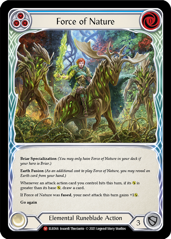 Flesh and Blood TCG | Force of Nature [ELE066] (Tales of Aria)  1st Edition Rainbow Foil | The Nerd Merchant