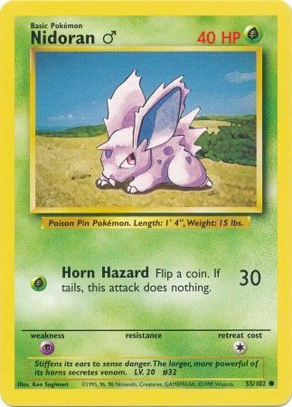 Pokemon | Nidoran (55/102) (Male) [Base Set Unlimited] | The Nerd Merchant