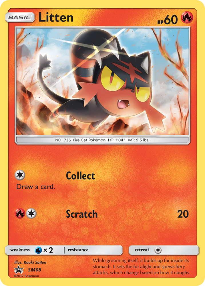 Pokemon | Litten (SM08) [Sun & Moon: Black Star Promos] | The Nerd Merchant