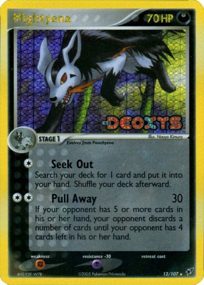 Pokemon | Mightyena (12/107) (Stamped) [EX: Deoxys] | The Nerd Merchant