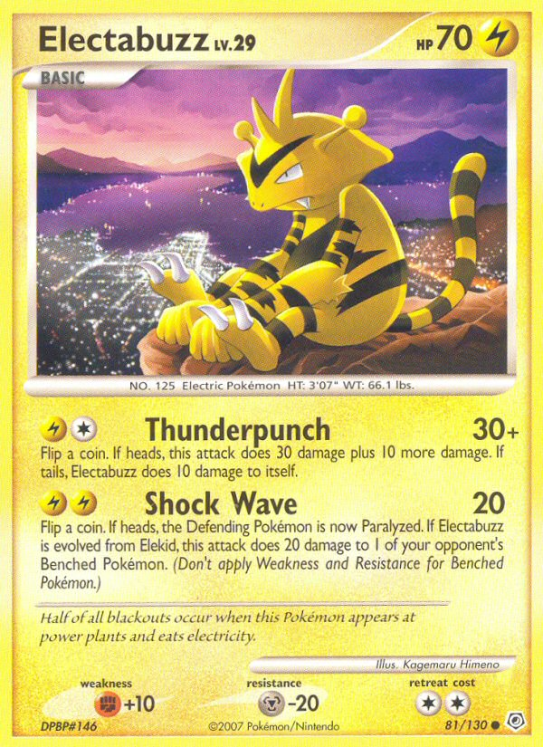 Pokemon | Electabuzz (81/130) [Diamond & Pearl: Base Set] | The Nerd Merchant