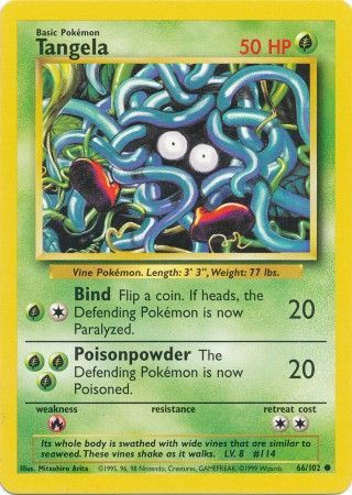 Pokemon | Tangela (66/102) [Base Set Unlimited] | The Nerd Merchant
