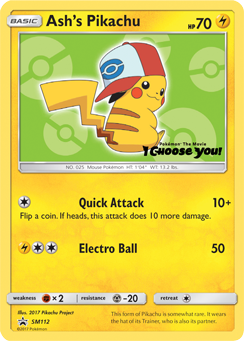 Pokemon | Ash's Pikachu (SM112) [Sun & Moon: Black Star Promos] | The Nerd Merchant