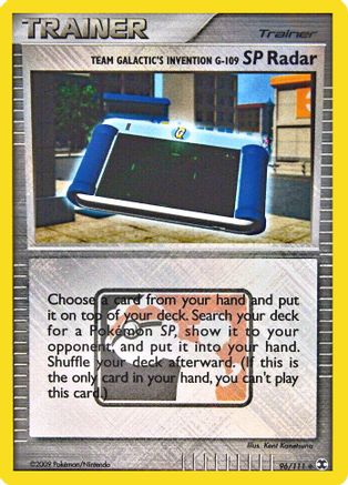 Pokemon | Team Galactic's Invention G-109 SP Radar (96/111) (League Promo) [Platinum: Rising Rivals] | The Nerd Merchant