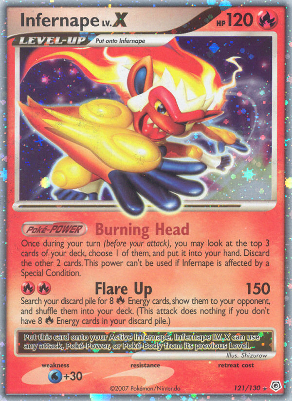 Pokemon | Infernape LV.X (121/130) [Diamond & Pearl: Base Set] | The Nerd Merchant