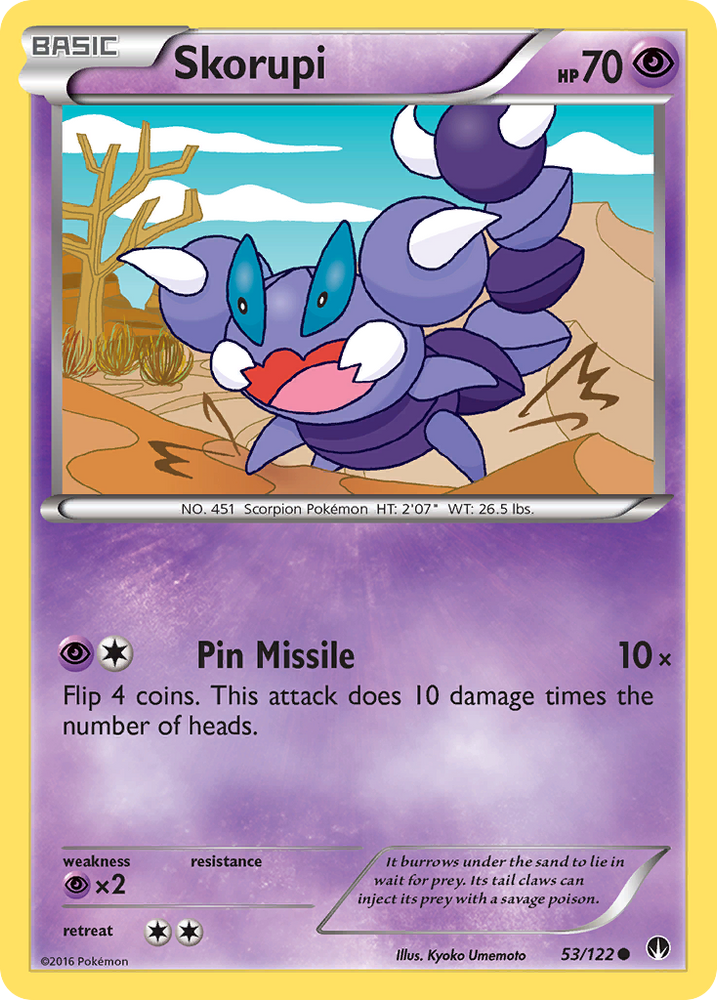 Pokemon | Skorupi (53/122) [XY: BREAKpoint] | The Nerd Merchant